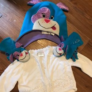 Adorable hat set with sweater